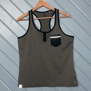 Pearl Izumi Escape Singlet Gray Textured Tank Top